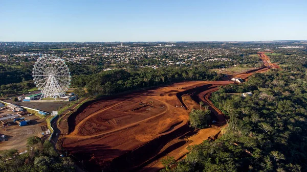 Uluslararası Entegrasyon Köprüsü inşaatı - Brezilya x Paraguay - 29 Haziran 2022. Yüksek kalite fotoğraf