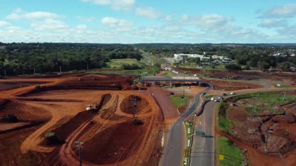 Foz Iguacu Parana Brasil Juni 2022 Pandangan Udara Tentang Karya — Stok Video