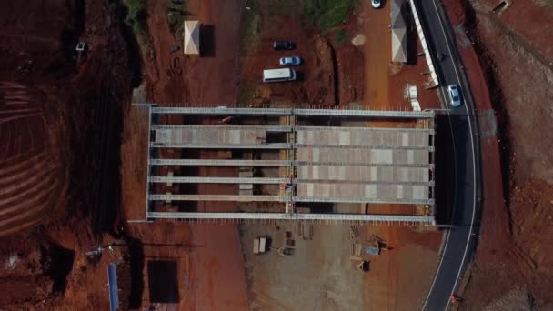 Foz Iguacu Parana Brazil June 2022 Aerial View Works Avenida — Stock Video