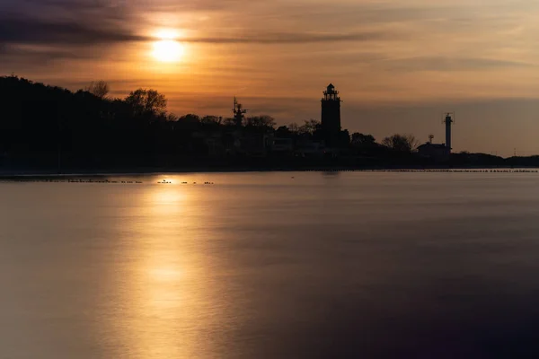 Kolobrzeg Deki Baltık Denizi Ndeki Deniz Feneri — Stok fotoğraf