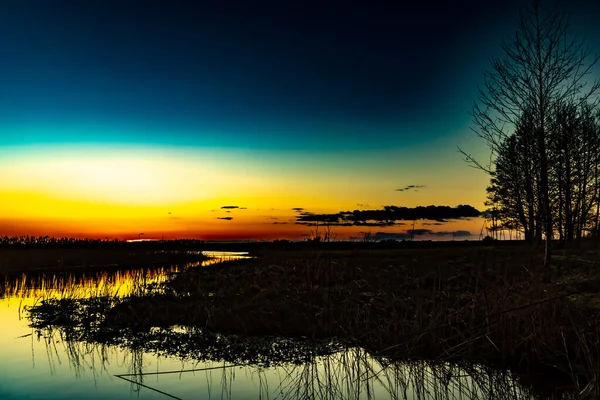 Sunset Narew River Valley Narew National Park — 스톡 사진