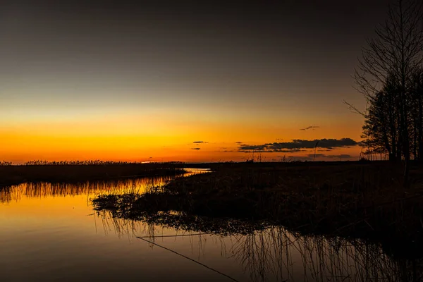 Sunset Narew River Valley Narew National Park — ストック写真