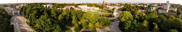 Θέα Από Drone Στο Branicki Palace Και Την Ενοριακή Εκκλησία — Φωτογραφία Αρχείου