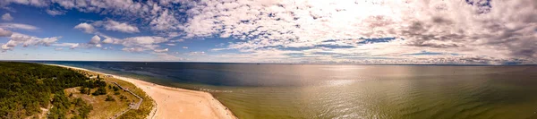 Panorama Vista Aérea Del Promontorio Península Hel Día Soleado Otoño —  Fotos de Stock