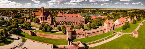Panorama Aerial View Malbork Castle — Stock Photo, Image