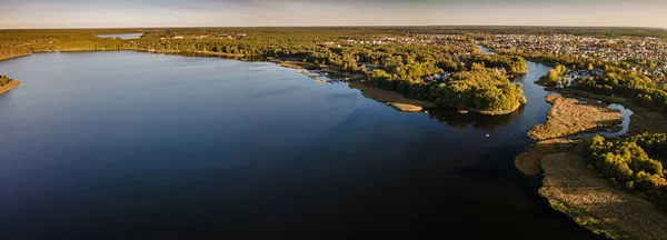 Вид Августовский Канал Озеро Некко Осенний День Закате — стоковое фото
