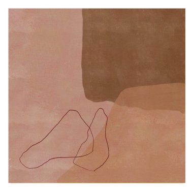 Soyut modern poster. Soyut şekiller. Modern çizgi çizimi