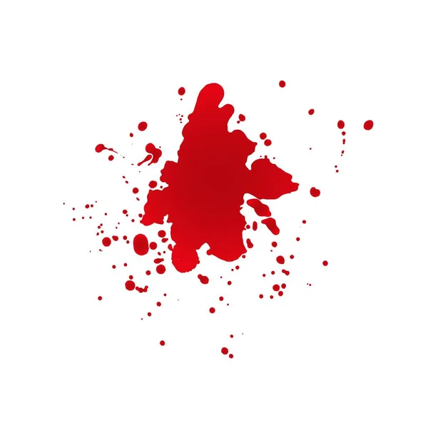 Капли Крови Брызги Крови Белом Фоне Векторная Иллюстрация — стоковый вектор