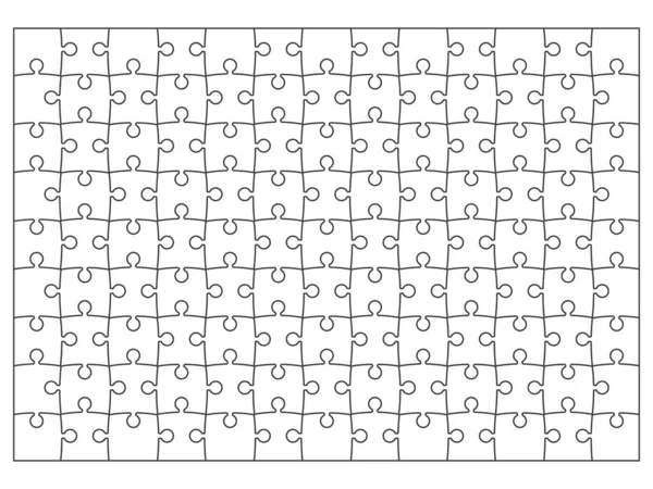 Horizontales Puzzle Vektor Illustration Isoliert Auf Weißem Hintergrund — Stockvektor