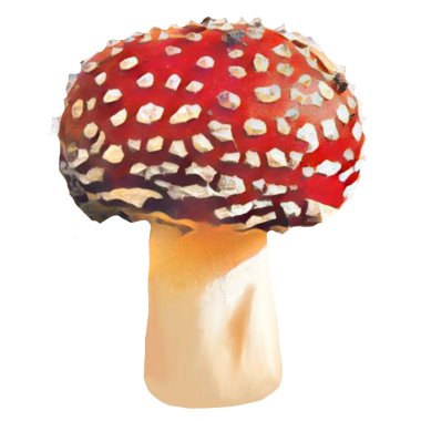 Different Amanita Mushrooms on white background, clip-art, art, illustration. Ycan yse it on your own.
