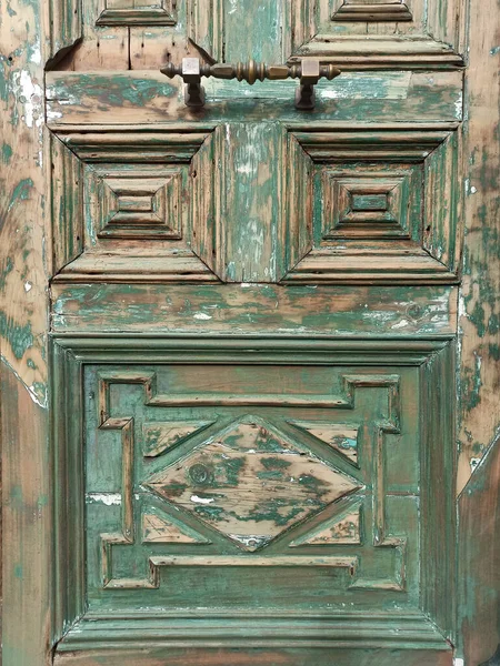 Old Shabby Door Its Parts Project Texture Shabby Weathered Wooden — Stock fotografie