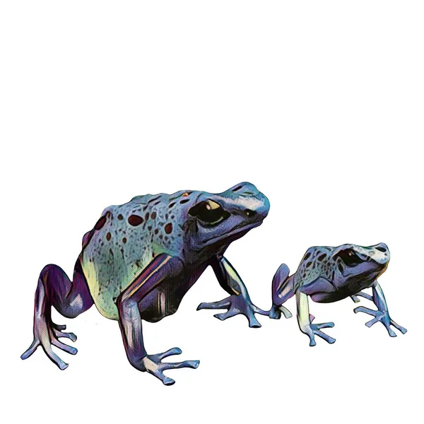 Easy Cut Hand Drawn Frog White Background Your Creativity — Foto Stock