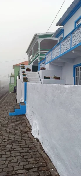 Paisagem Paisagem Urbana Ilha Terceira Nas Imediações Vulcão Com Bela — Fotografia de Stock