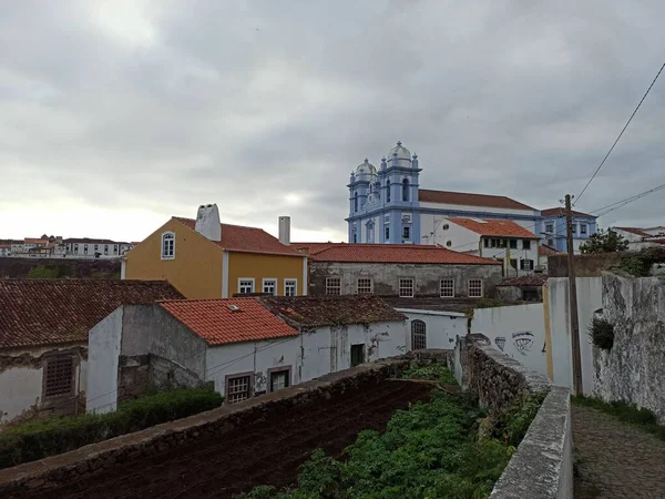 Landschaft Des Stadthafens Und Umgebung Von Der Insel Terceira Mai — Stockfoto