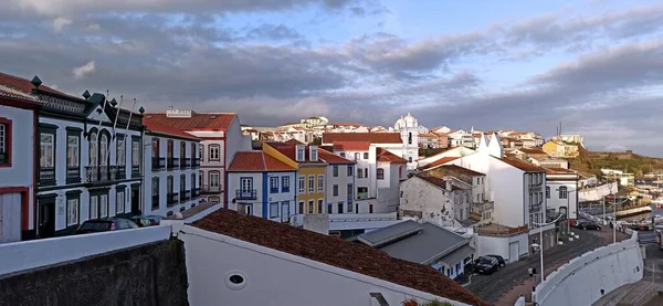 Stadsgezicht Van Terceira Ongelooflijke Schoonheid Van Het Eiland Foto Van — Stockfoto