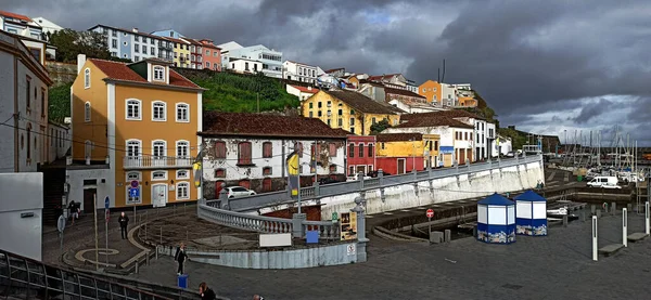 Views of the city port, Azores landscape, port city May 2022