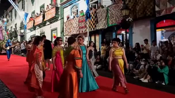 Street Festival Sanjoaninas Angra Breathe Deep Out Dancing Juni 2022 — Stockvideo