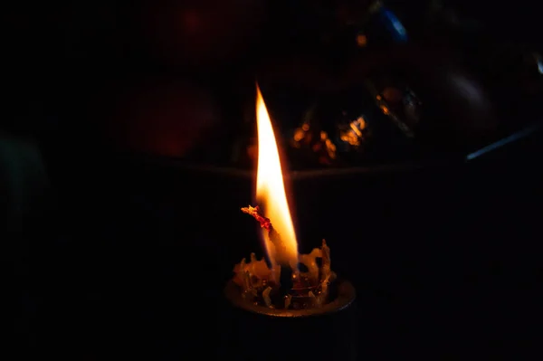 Яскраве Світло Маленької Свічки — стокове фото