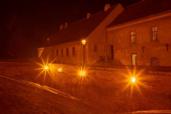 捷克布尔诺市的夜景 — 图库照片