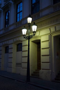 Çek Cumhuriyeti 'nin Brno şehrinde sokak lambası.