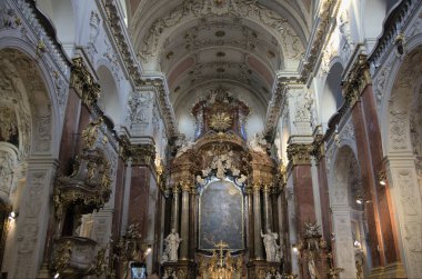 Prag, Czech cumhuriyetindeki katedralin içinde.