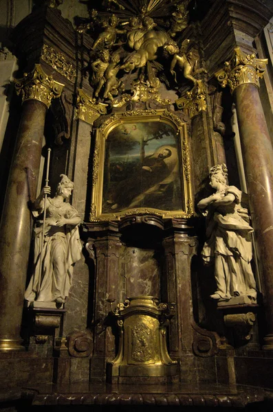 Interieur Van Kathedraal Praag Tsjechië — Stockfoto