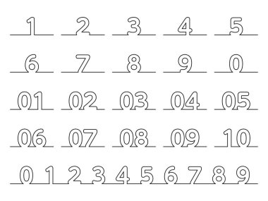 Sayı tasarımının modaya uygun illüstrasyonu