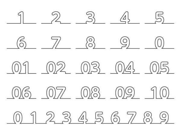 Модная Иллюстрация Дизайна Чисел — стоковый вектор