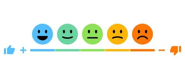 Ilustración Barómetro Que Expresa Emociones — Archivo Imágenes Vectoriales