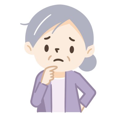 Uyku alışkanlığı olan uyuşuk yaşlı bir kadının vektör çizimi