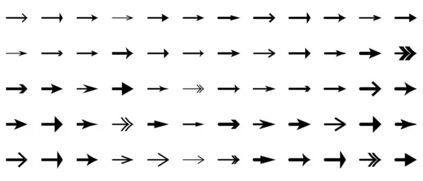 Pfeile Symbol Zeichenelement Pfeile Gesetzt Pfeil Symbol Pfeil Schwarz Gefärbt — Stockvektor