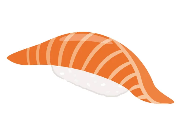 Vector Illustration Salmon Sushi — Stock Vector