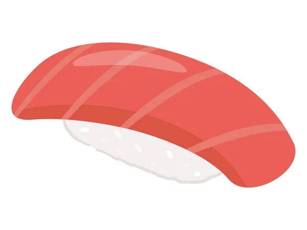 Vector Illustration Tuna Sushi — Stock Vector