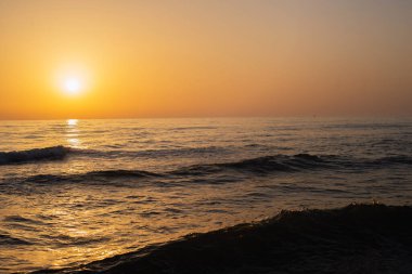 sunset over ocean. beautiful seascape