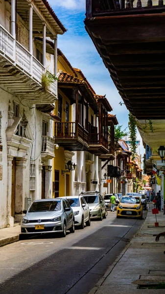 Vista Cidade Velha Cartagena Colômbia — Fotografia de Stock
