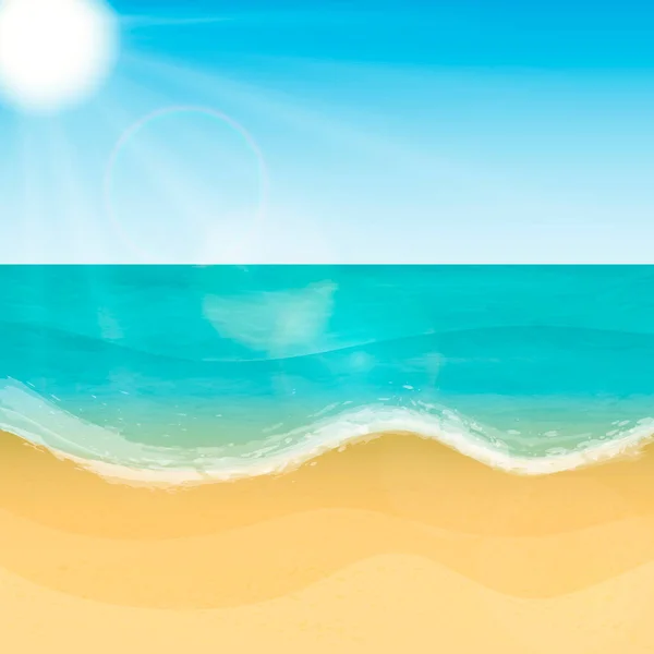 Sommerstrand Meer Hintergrund Für Banner Poster Karten Und Vieles Mehr — Stockfoto