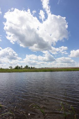beautiful windy landscape with clouds