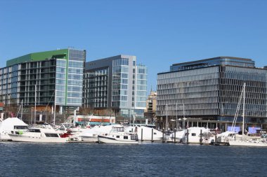 Beautiful Sunny Day Boats The Wharf DC Skyline