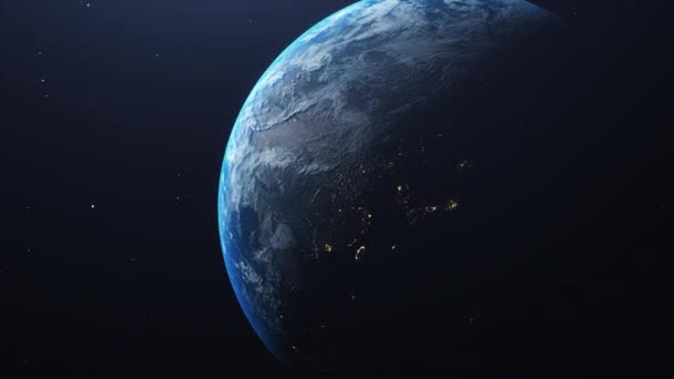 Kilátás Földre Űrképből Háttérképek Háttér — Stock videók