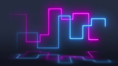 Neon Işıkları Parlak Çizgiler Soyut 4K Taşıma Duvar Kağıdı Arkaplanı