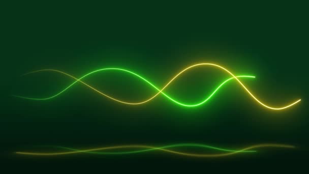 Neon Lights Glowing Lines Loop Abstract Moving Wallpaper Background — стоковое видео