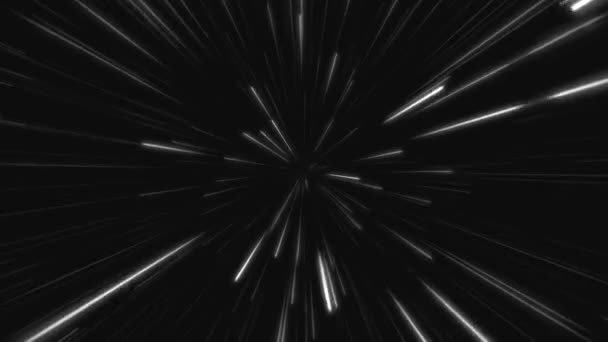 Going Warp Speed Stars Passing Animation Background Wallpaper Loop White — Stock video