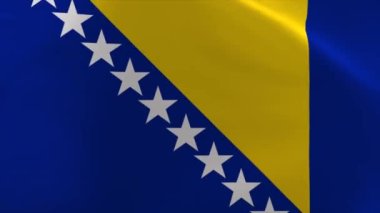 Bosnia and Herzegovina Waving Flag 4K Moving Wallpaper Background