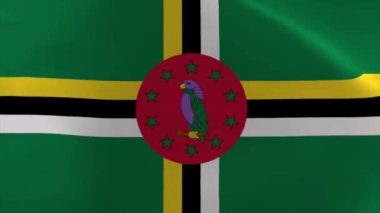 Dominica Waving Flag 4K Moving Wallpaper Background