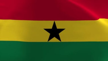 Gana Dalgalanan Bayrak Canlandırması 4K Taşıma Duvar Kağıdı Arkaplanı