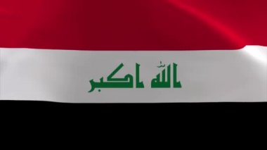 Iraq Waving Flag Animation 4K Moving Wallpaper Background
