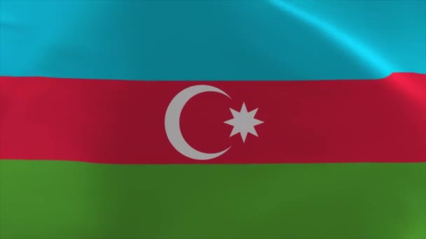 Azerbaijan Waving Flag Moving Wallpaper Background — Vídeo de Stock