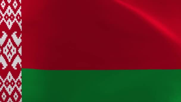 Vitryssland Viftar Flagga Rörlig Bakgrundsbild — Stockvideo