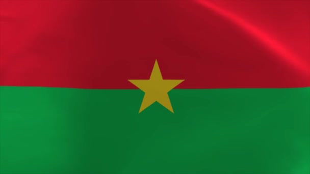 Burkina Faso Waving Flag Moving Wallpaper Background — Vídeo de Stock