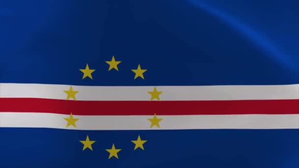 Cape Verde Waving Flag Moving Wallpaper Background — Video Stock
